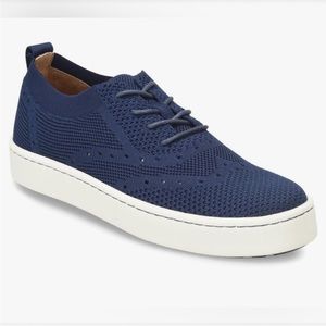 Born Navy Blue Bearse Wingtip Sporty Knit Lace Up Shoes